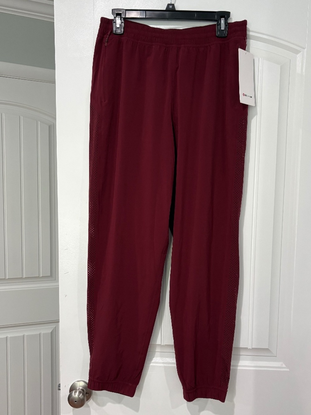 Lululemon Adapted State Mid Rise Jogger Perf Burgundy Bay